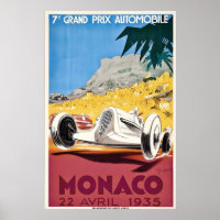 Grand Prix 1935 Motor Racing Monaco France Vintage