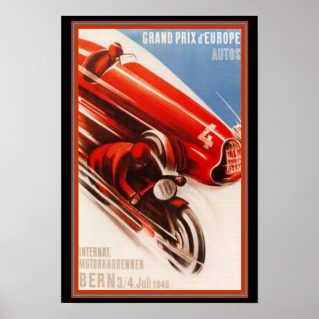 Grand Prix d'Europe Art déco Imprimer (Devant)