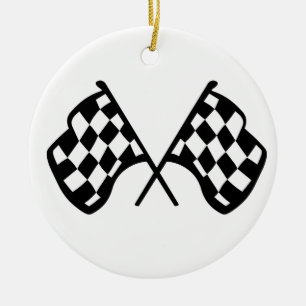 Grand Prix Flags Ceramic Ornament