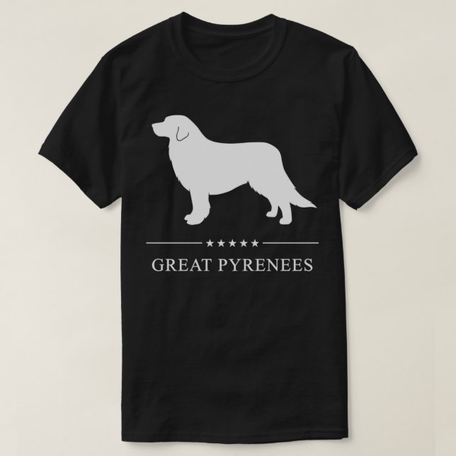 Grand Pyrénées Chien Blanc Silhouette Pullover (Design devant)