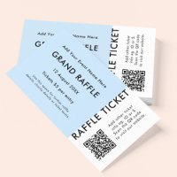 Grand Raffle Prize Draw QR Code Blue Event Ticket