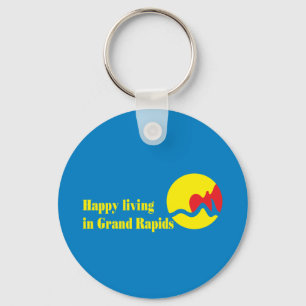 Grand Rapids city's flag Keychain