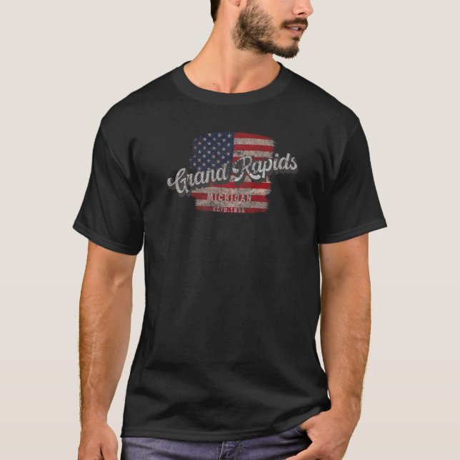 Grand Rapids, Michigan - Classic Grunge Premium T-Shirt (Front)