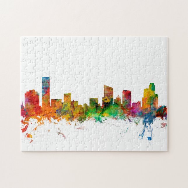 Grand Rapids Michigan Skyline Jigsaw Puzzle (Horizontal)