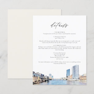 GRAND RAPIDS Skyline - Carte de détails Mariage
