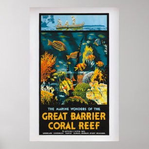 Grand récif corallien de la barrière  Affiche de v