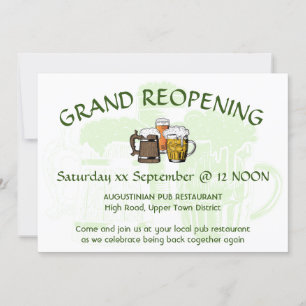 GRAND REOPENING Pub Reunion Customizable MINT Invitation