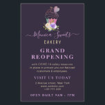 GRAND REOPENING | trendy purple cakery business Flyer<br><div class="desc">Announce your grand reopening with this lovely purple design. the text can be personalized.</div>