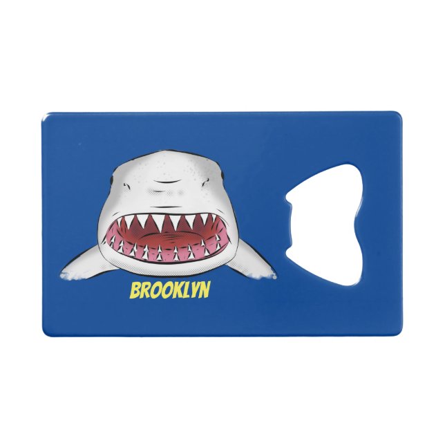 Grand requin blanc moyen dessin animé (Devant (Horizontal))