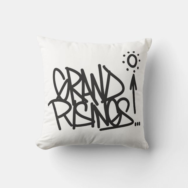 Grand Risings Throw Pillow (Front)