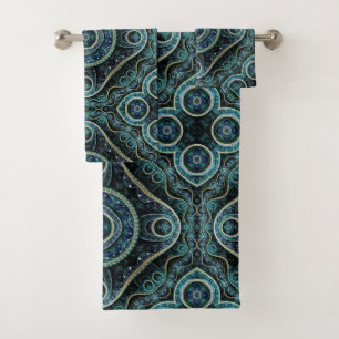 Grand Royal Julian Fractal Mandala Pattern Bath Towel Set