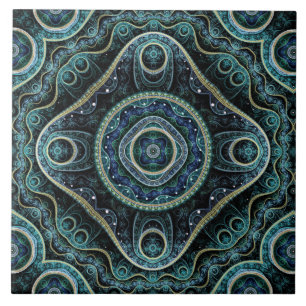 Grand Royal Julian Fractal Mandala Pattern Tile