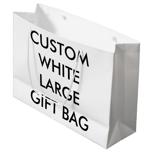 Grand sac brillant de cadeau personnalisé par (Devant Angle)