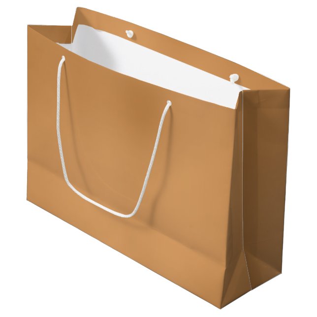 Grand sac bronzé métallique de cadeau (Devant Angle)