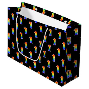 Grand Sac Cadeau 1er anniversaire : Fun Rainbow Event Numéro 1 Moti