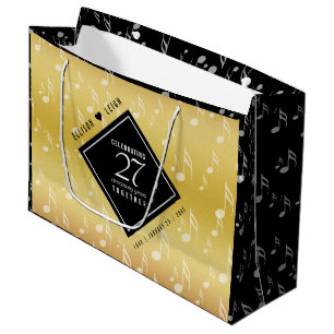 Grand Sac Cadeau 27e anniversaire du Mariage de musique