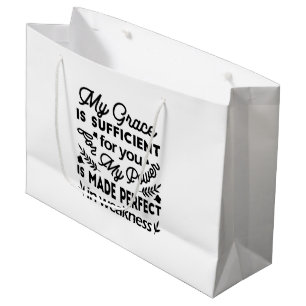 Grand Sac Cadeau 2 Corinthiens 12:9 – Ma Grâce Est Suffisante Art