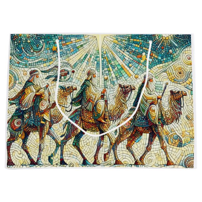 Grand Sac Cadeau 3 hommes sages (Devant)