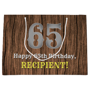 Grand Sac Cadeau 65e anniversaire : look inspiré de la country west