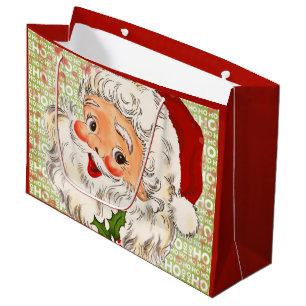 Grand Sac Cadeau A Holly, Jolly Apple-Cheeked Santa Claus, Partie 2