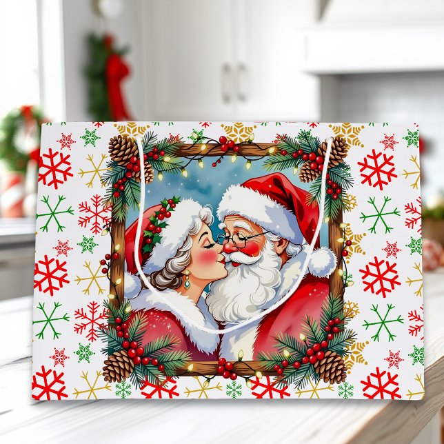 Grand Sac Cadeau A Sweet Old-Fashioned Christmas | Mr and Mrs Claus (Créateur téléchargé)