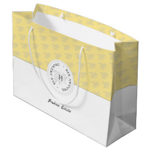 Grand Sac Cadeau Abeille Awesome Miel d'argent Bee Personnalisé Mon