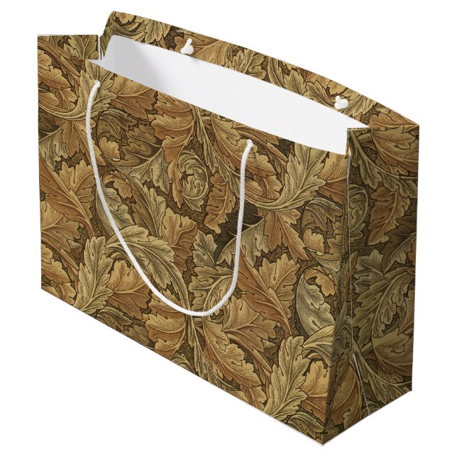 Grand Sac Cadeau Acanthus Feuilles de William Morris, Antique Texti (Dos Angle)