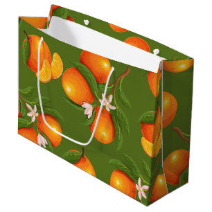 Grand Sac Cadeau Actualisation des grands Motifs Oranges