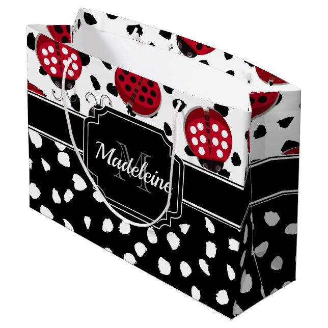 Grand Sac Cadeau adorable Ladybugs (Dos Angle)