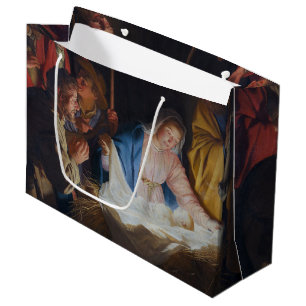 Grand Sac Cadeau Adoration des bergers - Honthorst - Noël
