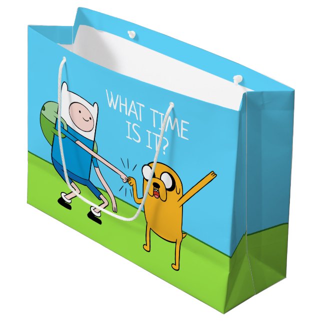 Grand Sac Cadeau Adventure | Finn & Jake Fist Bump (Devant Angle)