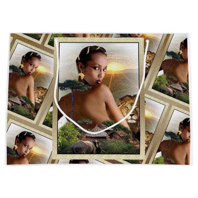 Grand Sac Cadeau Afrique (Devant)