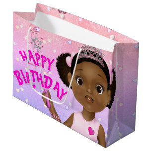 Grand Sac Cadeau Afro-Américaine Fairy Princesse Ballerina