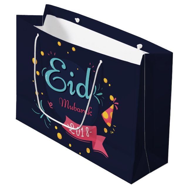 Grand Sac Cadeau Aïd Moubarak (Devant Angle)