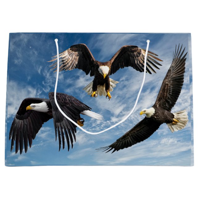 Grand Sac Cadeau Aigle à tête blanche (Devant)