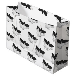 Grand Sac Cadeau Aigle de silhouette