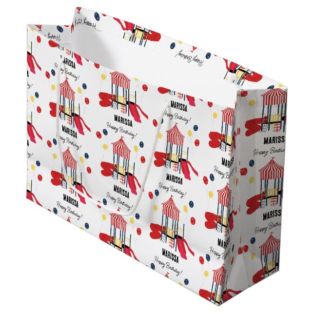 Grand Sac Cadeau Aire de jeu Enfants Garçons Filles Anniversaire No (Devant Angle)