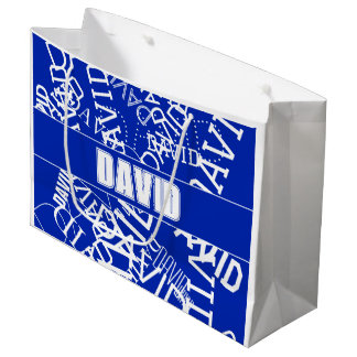 Grand Sac Cadeau Ajoutez n'importe quel nom, collage de noms en ble