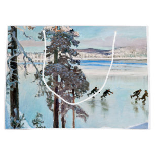 Grand Sac Cadeau Akseli Gallen-Kallela - Skaters près de Kalela Sho