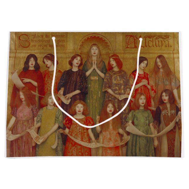 Grand Sac Cadeau Alleluia (par Thomas Cooper Gotch) (Devant)