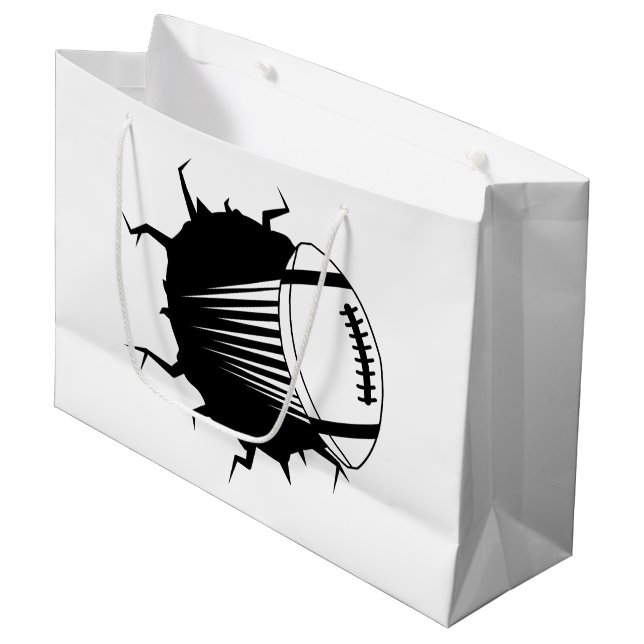 Grand Sac Cadeau Amateurs de football cool (Devant Angle)