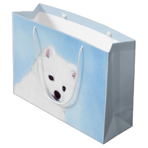 Grand Sac Cadeau American Eskimo Dog Painting - Original Dog Art
