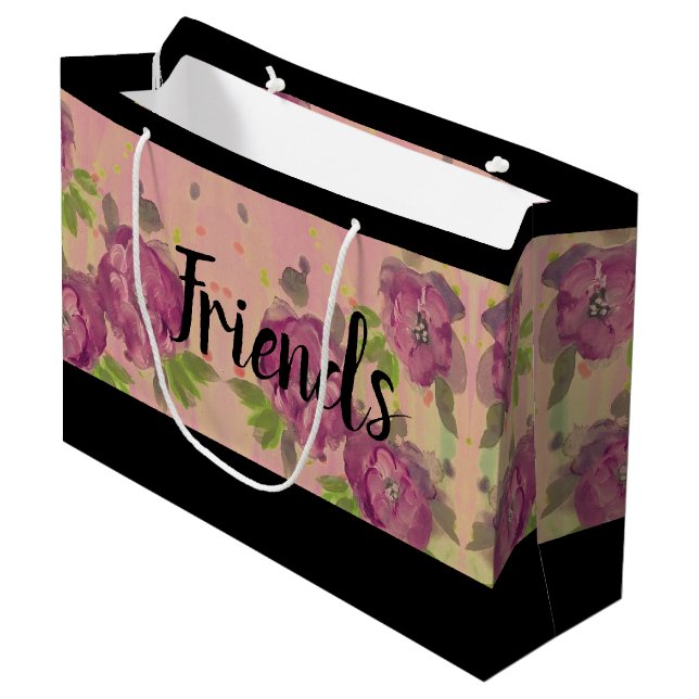 Grand Sac Cadeau Amis (Devant Angle)