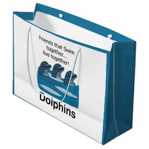 Grand Sac Cadeau Amitié des mammifères marins dauphins