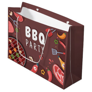 Grand Sac Cadeau Amoureux du parti cool barbecue
