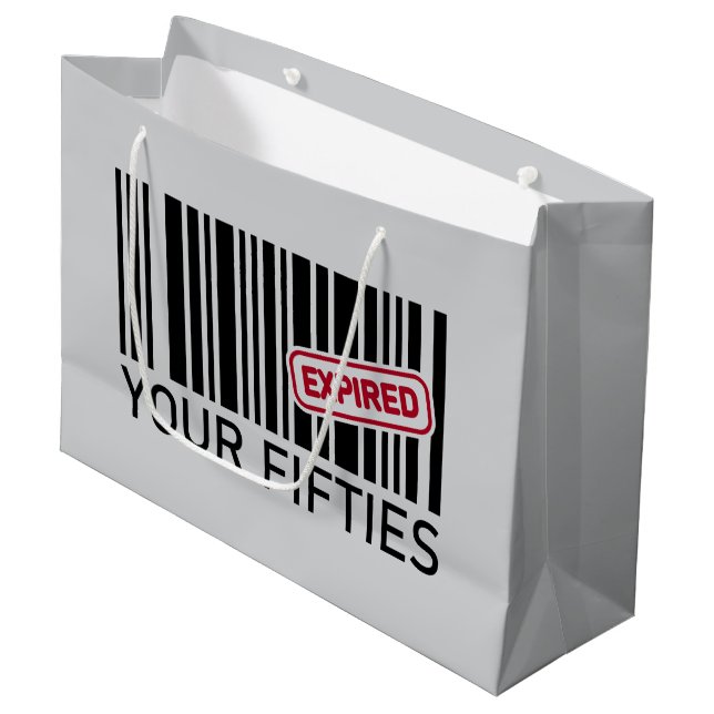 Grand Sac Cadeau Amusante fête d'anniversaire 60e (Devant Angle)