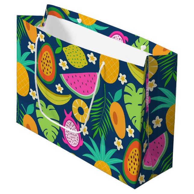 Grand Sac Cadeau Ananas tropical Banana (Devant Angle)