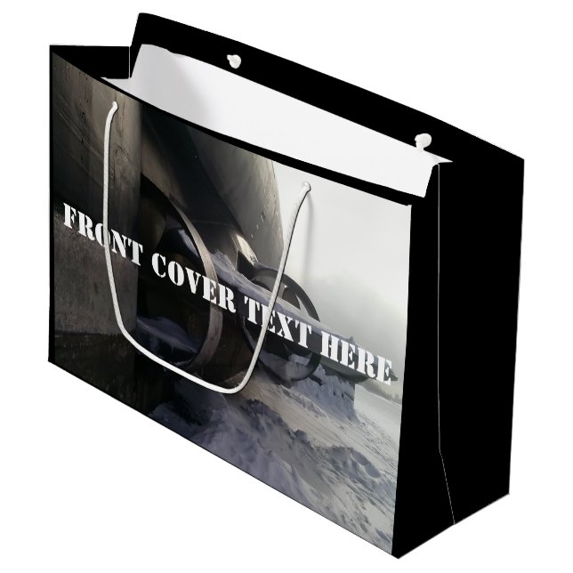 Grand Sac Cadeau Ancien sous-marin (Devant Angle)