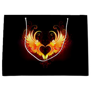 Grand Sac Cadeau Angel Fire Heart with Wings