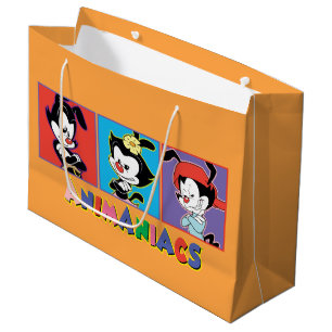 Grand Sac Cadeau Animaniacs Graphique de panneau Yakko, Dot et Wa